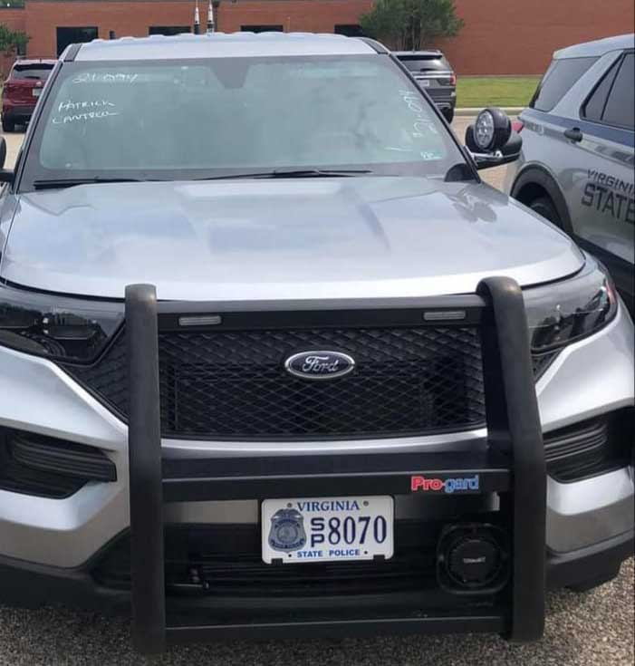 Virginia  police license plate