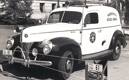 Washington police license plate image