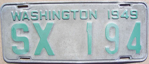 Washington  police license plate image