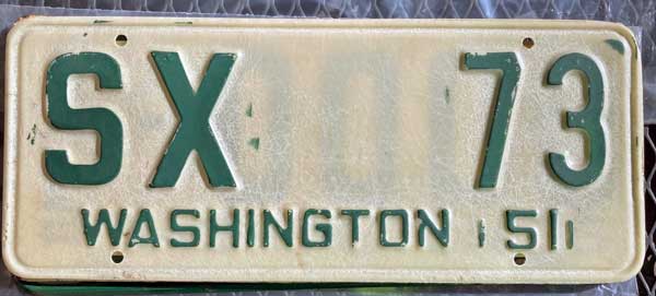Washington  police license plate image