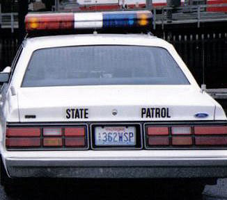 Washington police license plate image