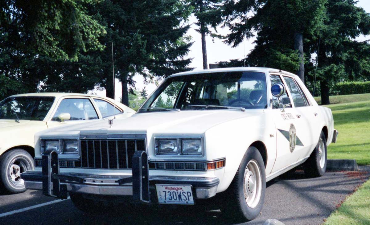 Washington police license plate image