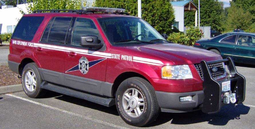 Washington police license plate image