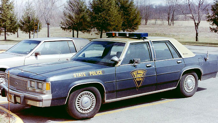 West Virginia police license plate image