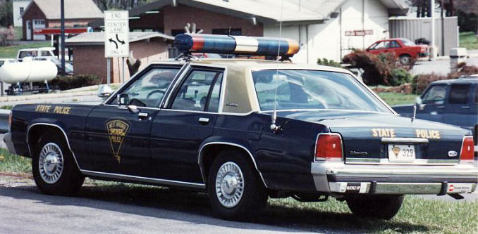 West Virginia police license plate image