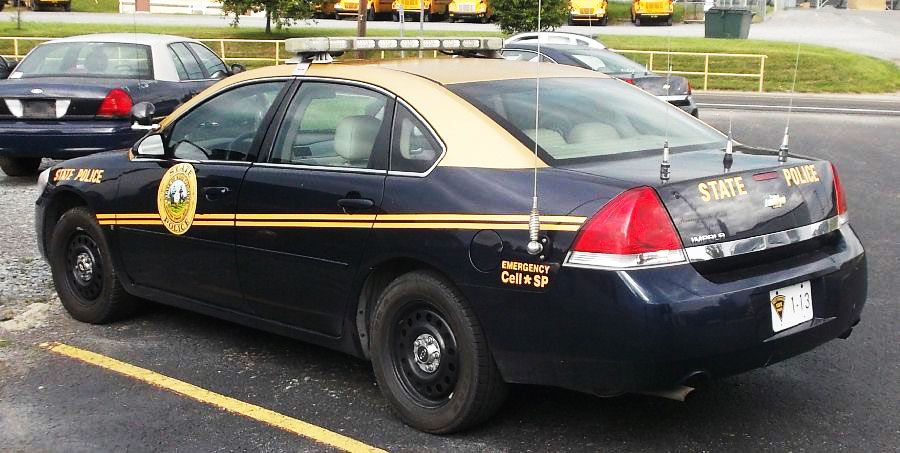 West Virginia police license plate image