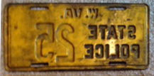 West Virginia  police license plate