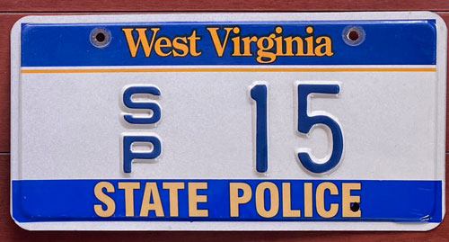 West Virginia  police license plate image