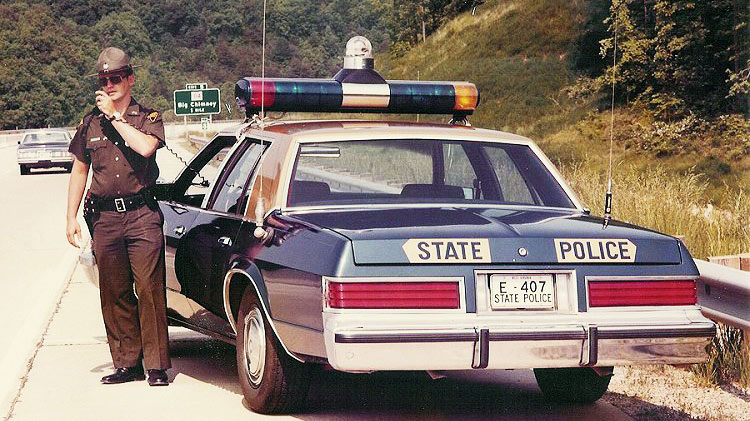 West Virginia police license plate image