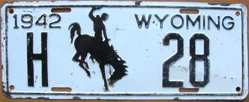 Wyoming  police license plate image