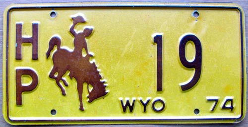 Wyoming  police license plate image